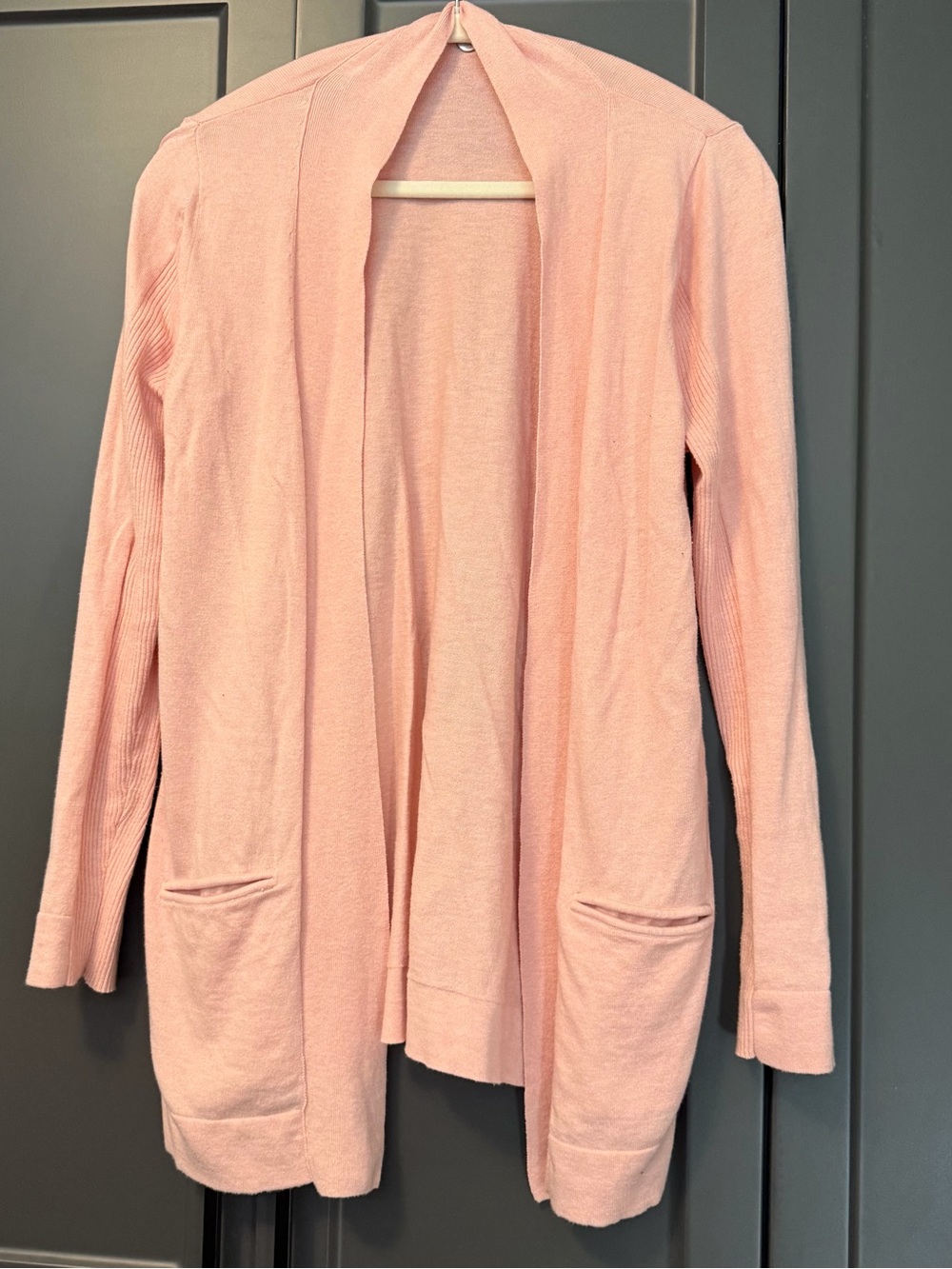 Margaret O’Leary Pink Open-Front Cardigan Sweater M